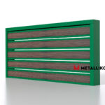 Планкен для забора Printec под дерево 120 mm RAL 6002 – покрытие порошковое, толщина 0,45 мм в Новосибирске  | фото 1