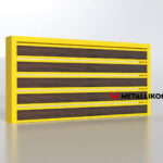 Планкен для забора Printec под дерево 120 mm RAL 1018 – покрытие матовое, толщина 0,45 мм в Новосибирске  | фото 4